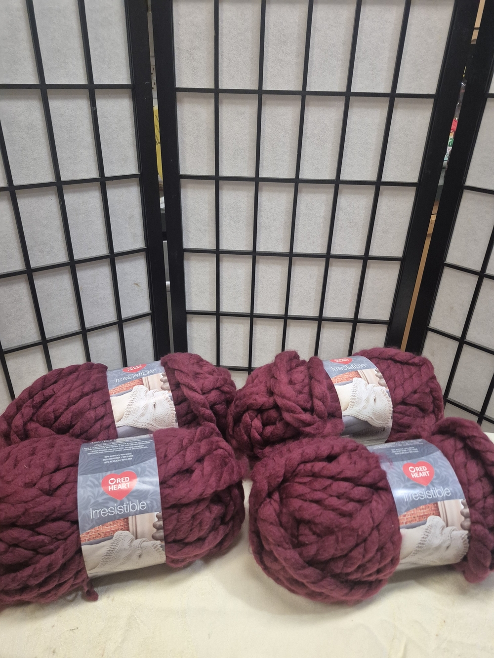 Red Heart Irresistible Chunky Yarn - Burgundy